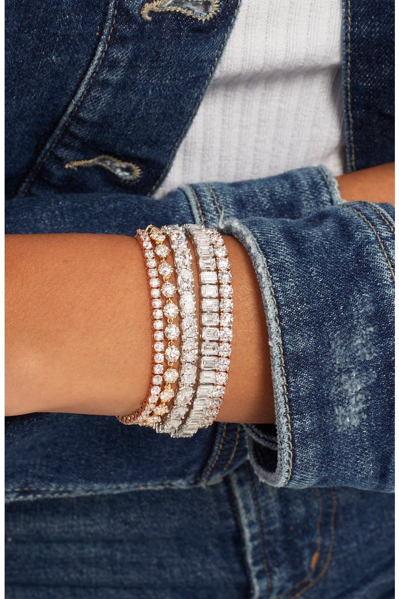 Isabelle Lab Created Diamond Bracelet, Alternate, color, 18K YG