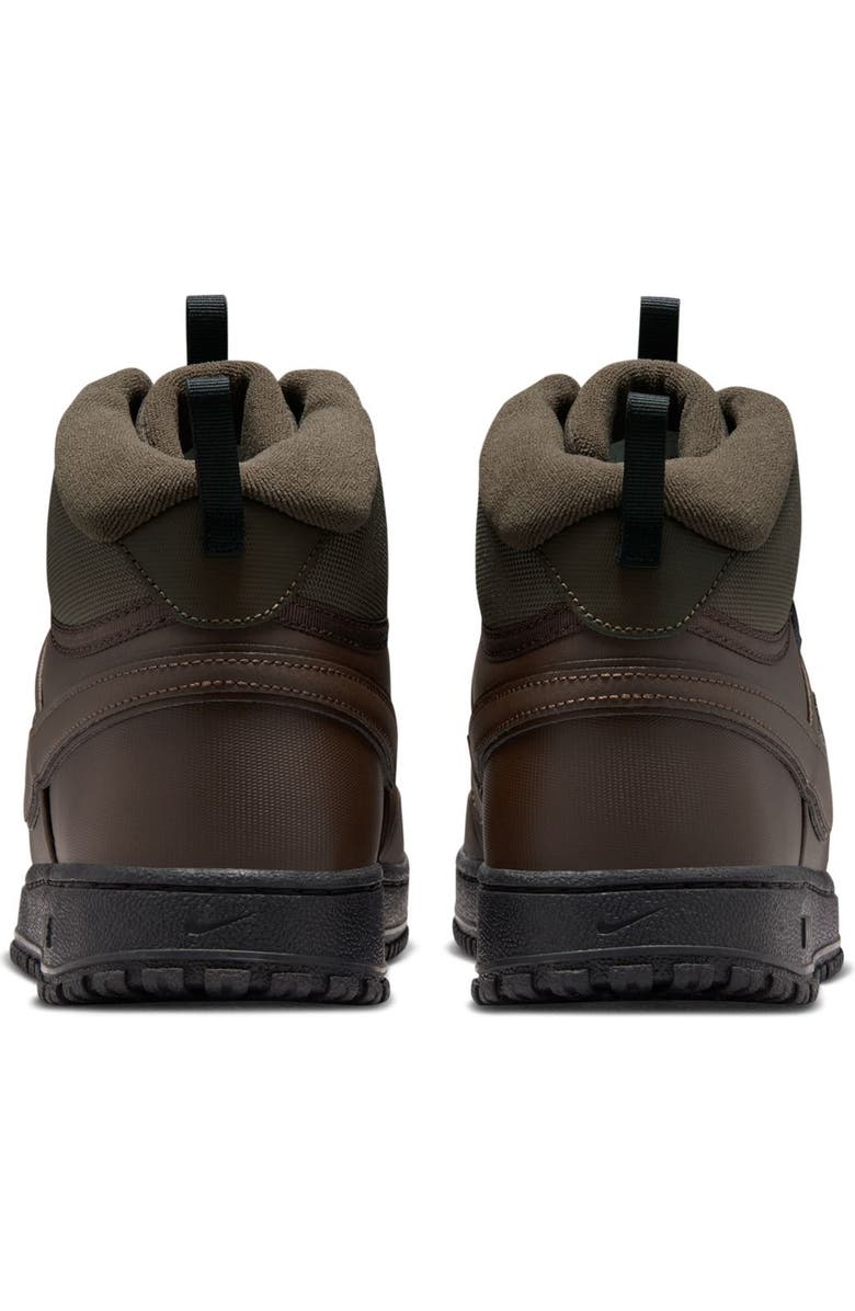 Nike Court Vision Mid Winter Sneaker, Alternate, color, Dark Hazel/ Black