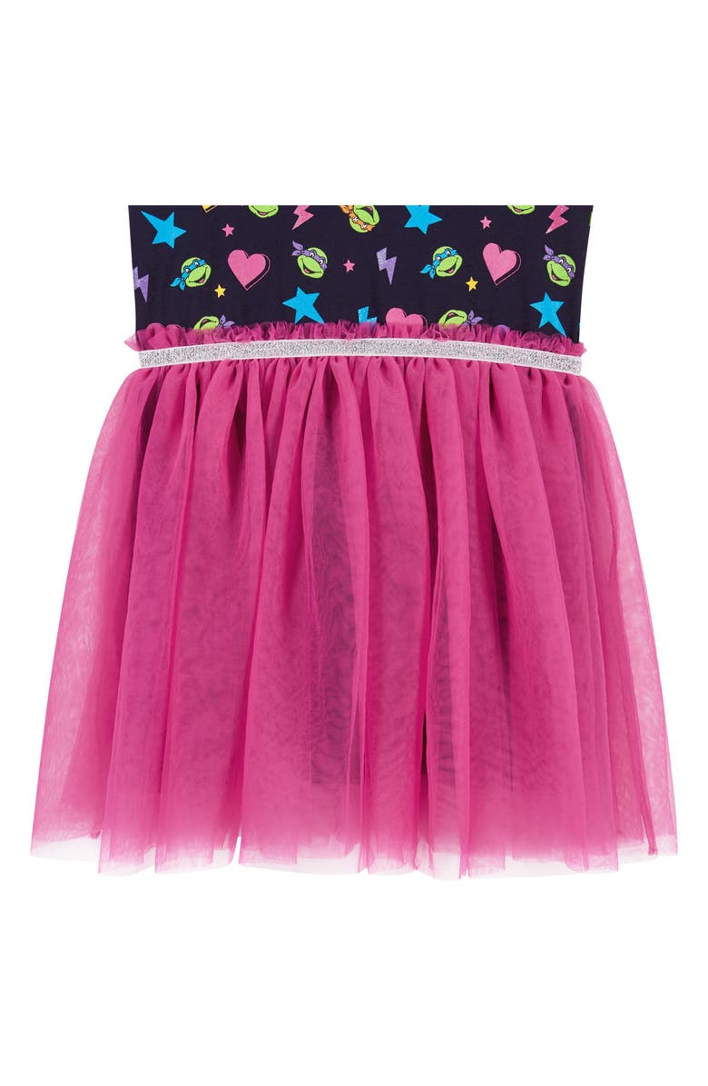 Andy & Evan x Teenage Mutant Ninja Turtles<sup>®</sup> Sweatshirt & Tutu Tank Dress Set, Alternate, color, Pink Multi
