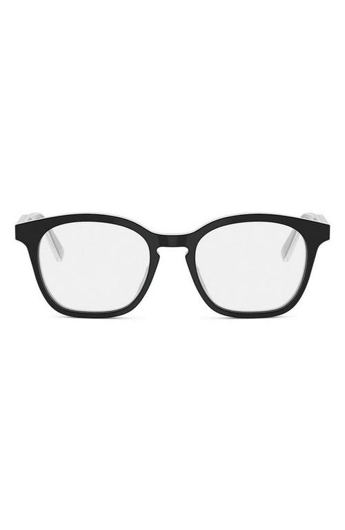 Dior Botanica S5i 52mm Square Optical Glasses In Black