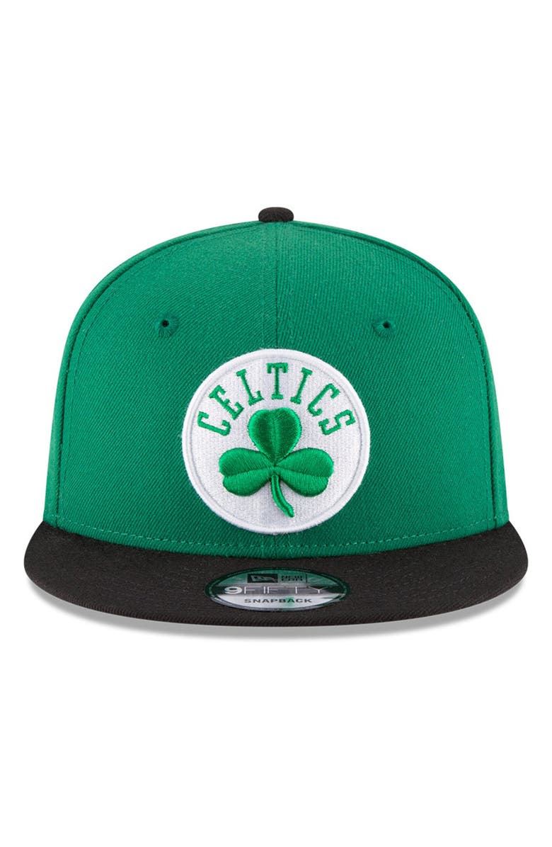 New Era Men's New Era Kelly Green/Black Boston Celtics 2-Tone 9FIFTY Adjustable Snapback Hat, Alternate, color, Kelly Green