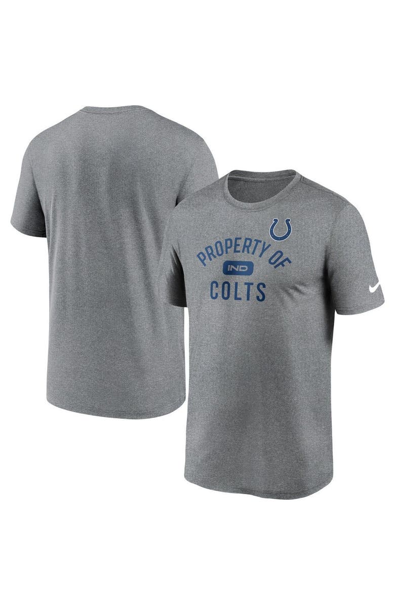 Nike Men's Nike Heathered Charcoal Indianapolis Colts Property Of Legend Performance T-Shirt, Main, color,