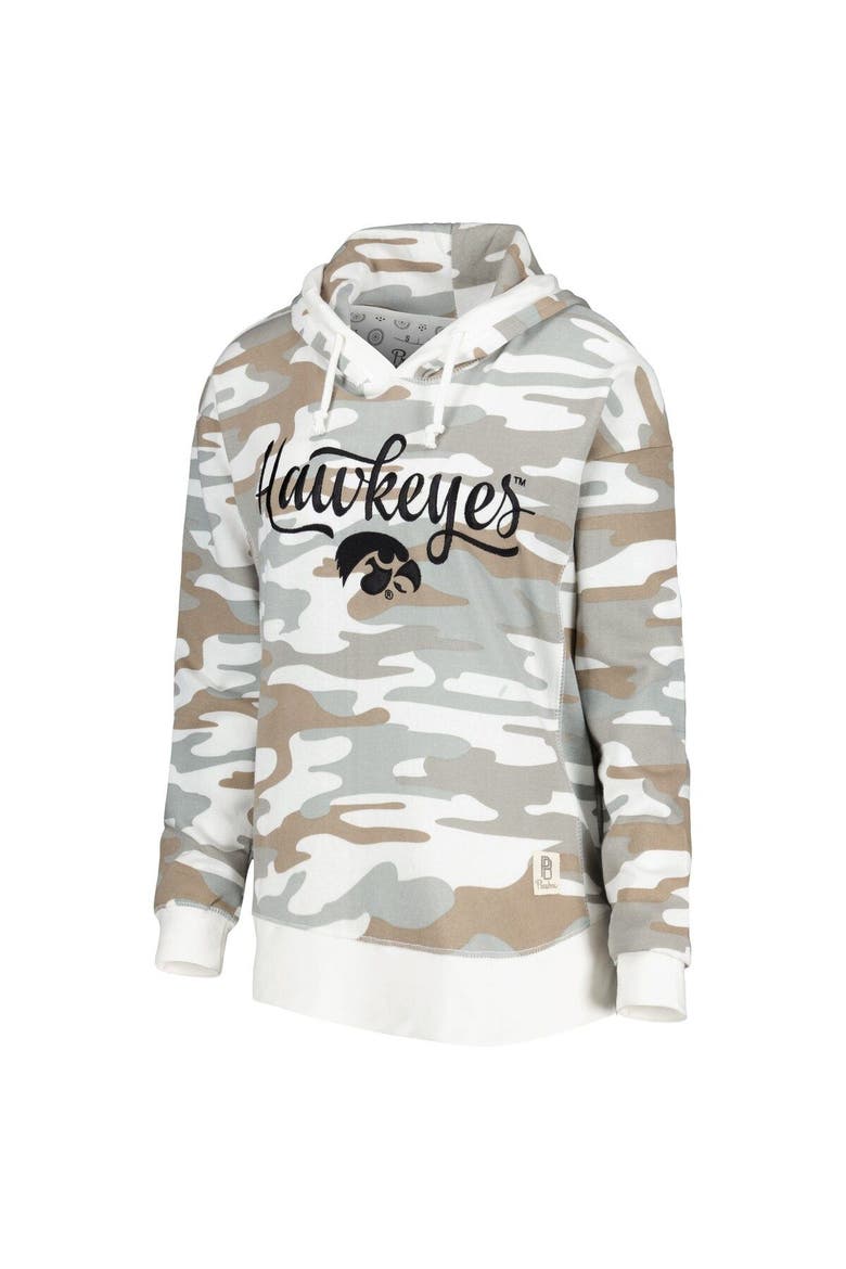 Women's Pressbox Camo Iowa Hawkeyes San Pablo Pullover Hoodie, Alternate, color, Camo