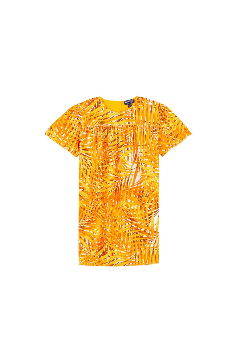 Vilebrequin Kids' Palm Leaves Printed Terry Dress, Main, color, Mangue