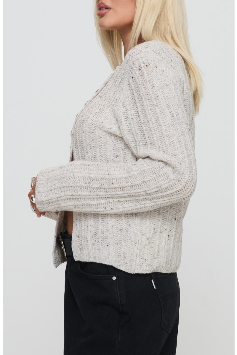 Lneker Split Front Sweater, Alternate, color, GREY