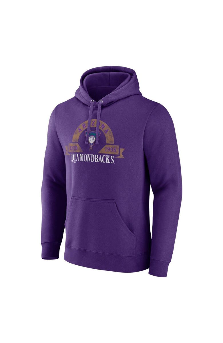 MAJESTIC Men's Majestic Purple Arizona Diamondbacks Utility Pullover Hoodie, Alternate, color, Purple