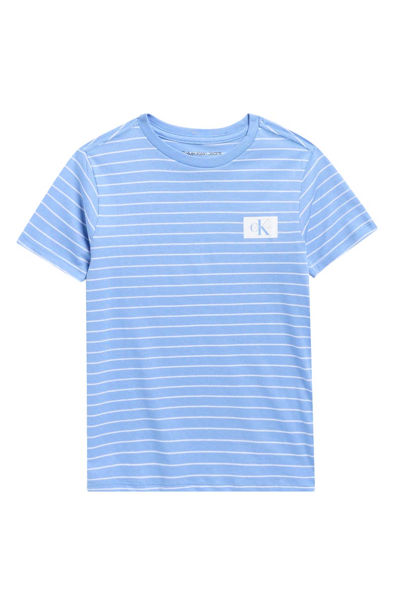 Calvin Klein Monogram Logo Stripe T-Shirt, Main, color, 