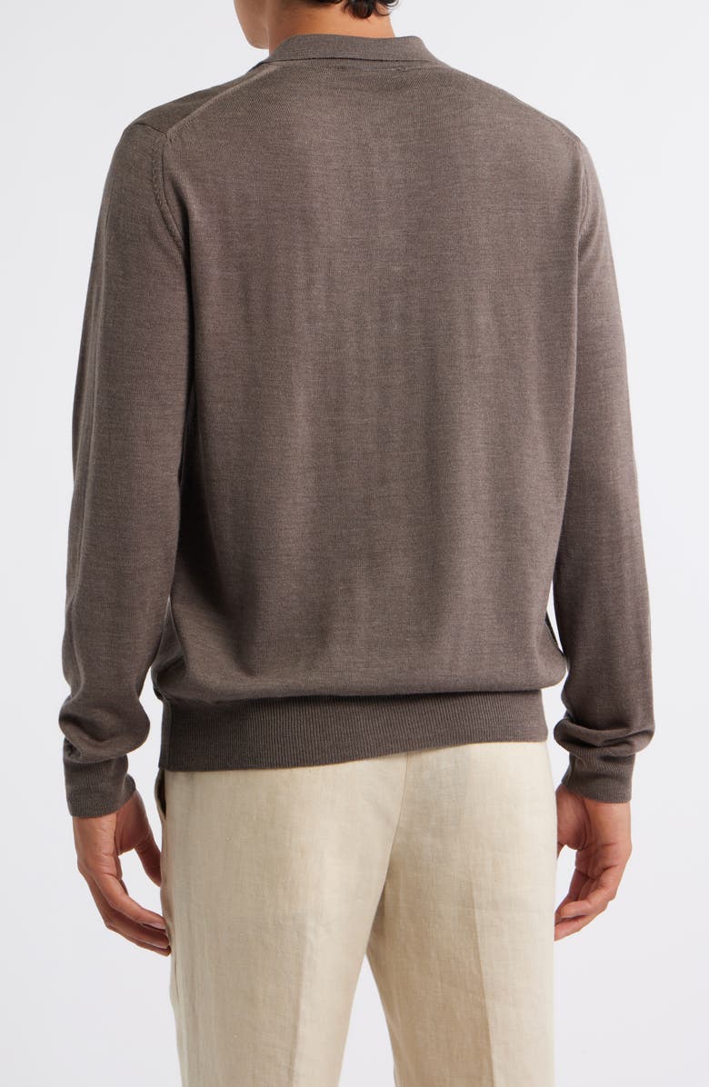 Aurélien Long Sleeve Cashwool<sup>®</sup> Polo Sweater, Alternate, color, Ash Grey