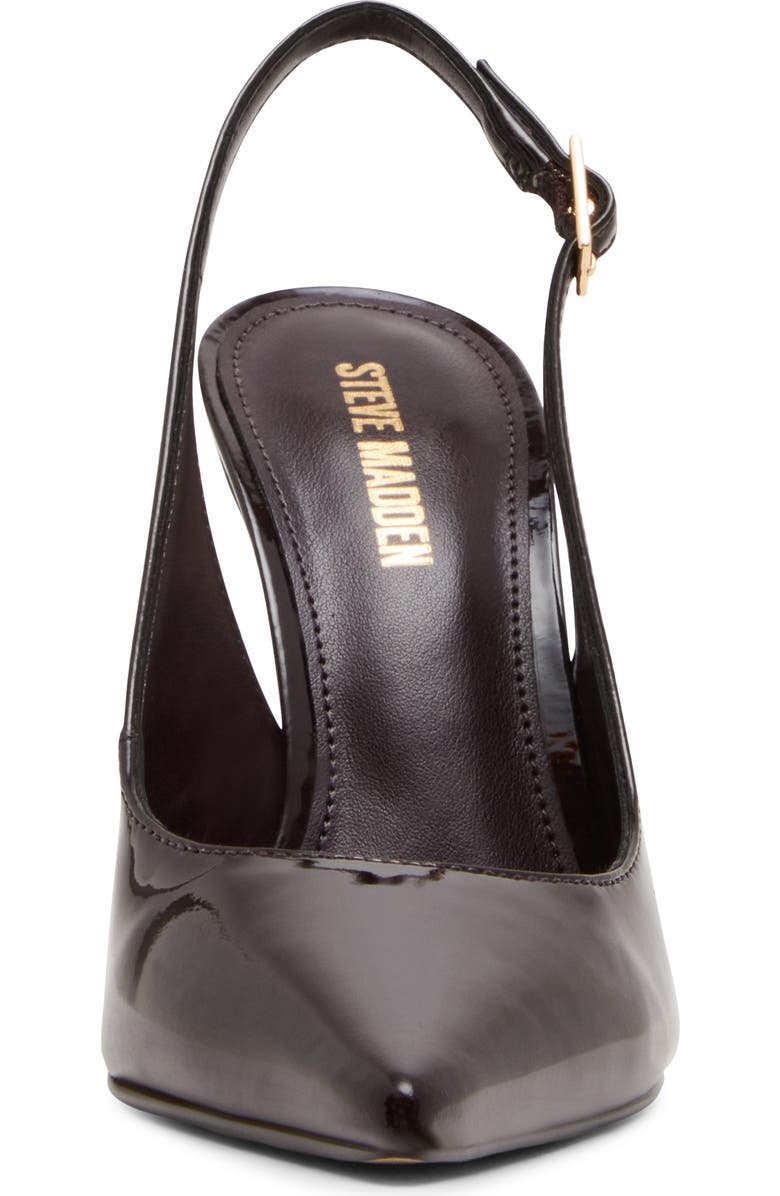Steve Madden Blare Slingback Pointed Toe Pump, Alternate, color, Brown Leather