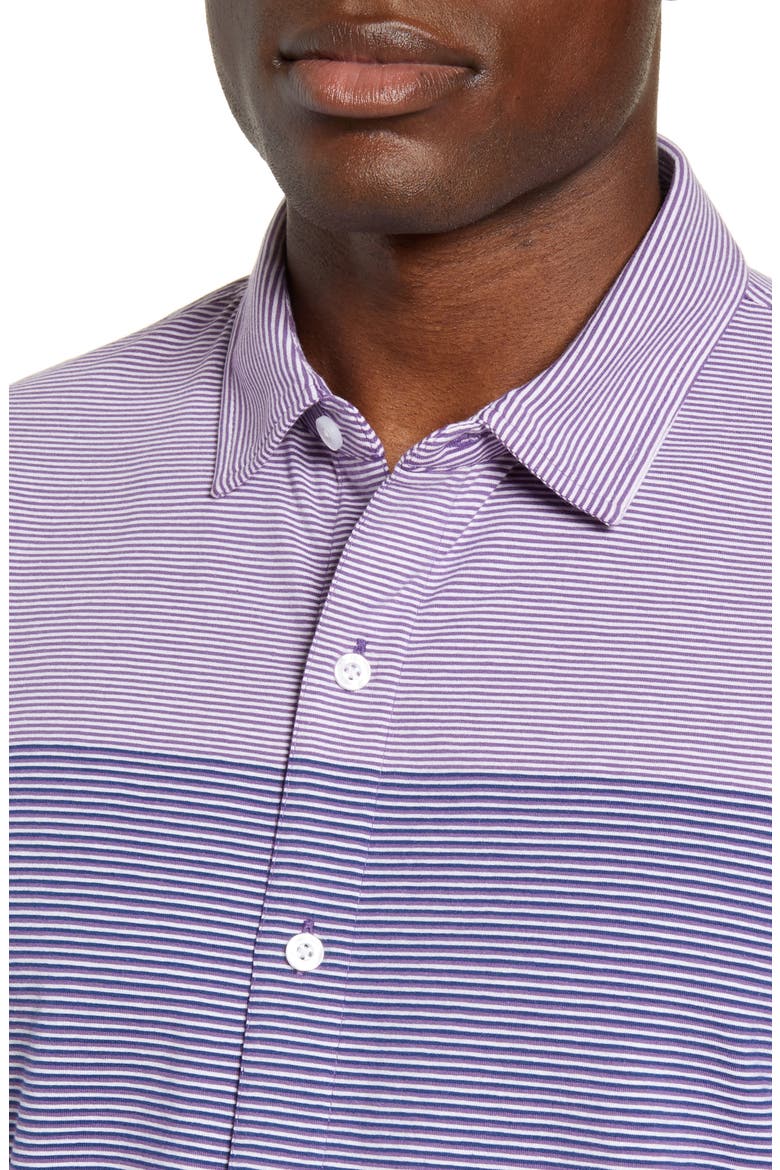 Classic Fit Stripe Short Sleeve Button-Up Sport Shirt, Alternate, color, MAJESTIC