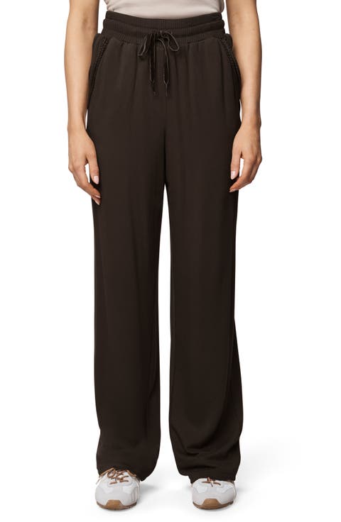 Tie Waist Wide Leg Sweatpants