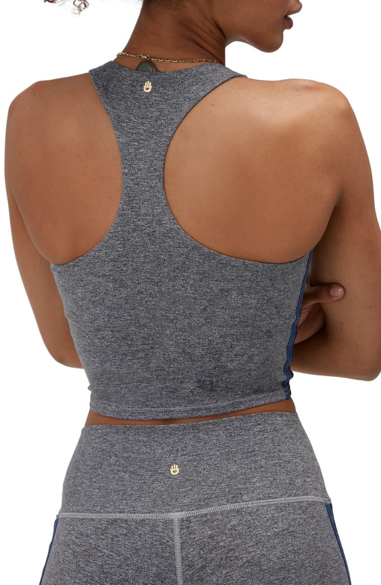 Spiritual Gangster Shaki Tech Heathered Longline Sports Bra, Alternate, color,
