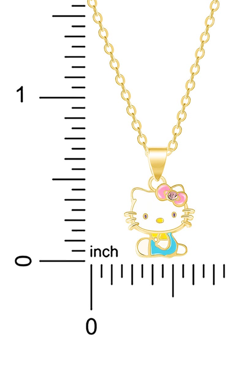 Jacmel Hello Kitty<sup>®</sup> Cubic Zirconia & Enamel Charm Bracelet & Necklace Set, Alternate, color, Pink And Gold