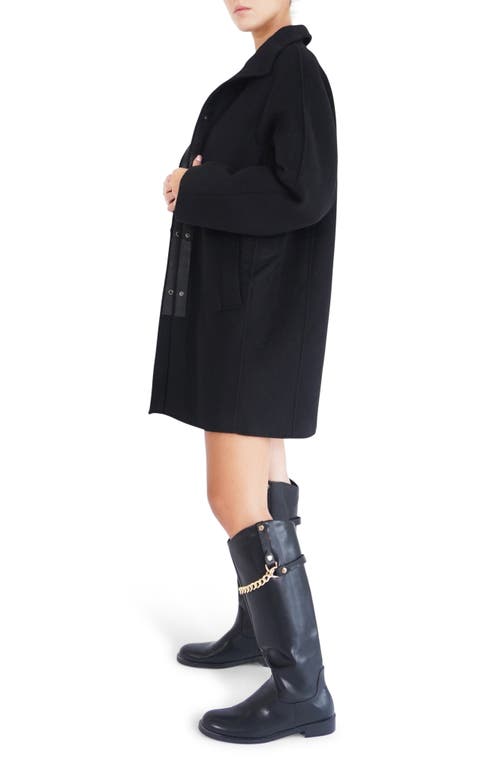 Belle & Bloom Come On Over Trimmed Coat In Black