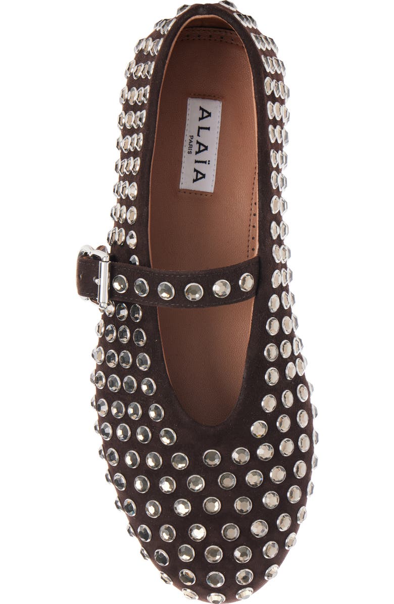 Alaïa Crystal Mary Jane Ballet Flat, Alternate, color,
