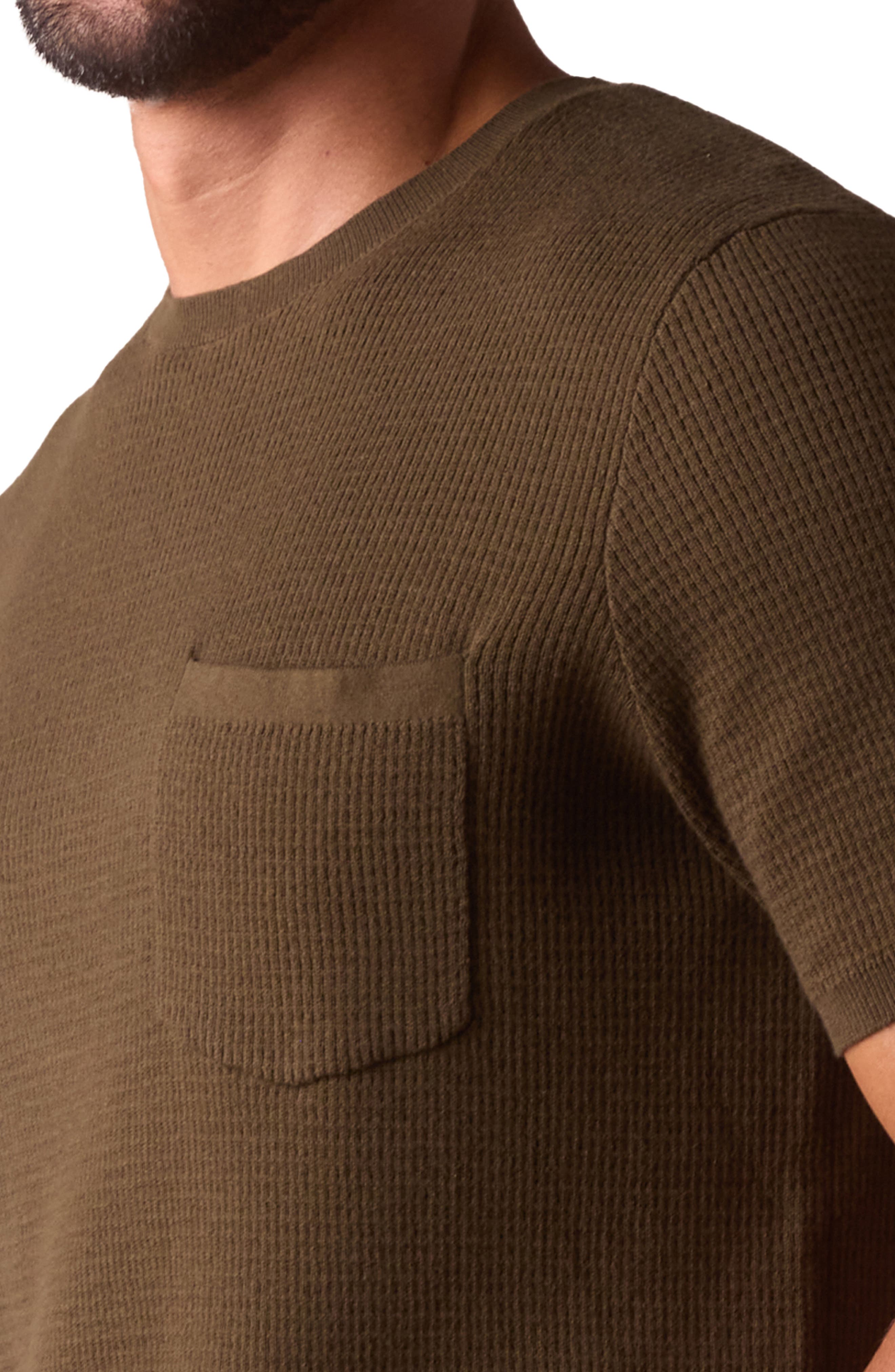 Waffle Stitch Short Sleeve Sweater - image 2