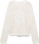 MANGO Floral Openwork Sweater
