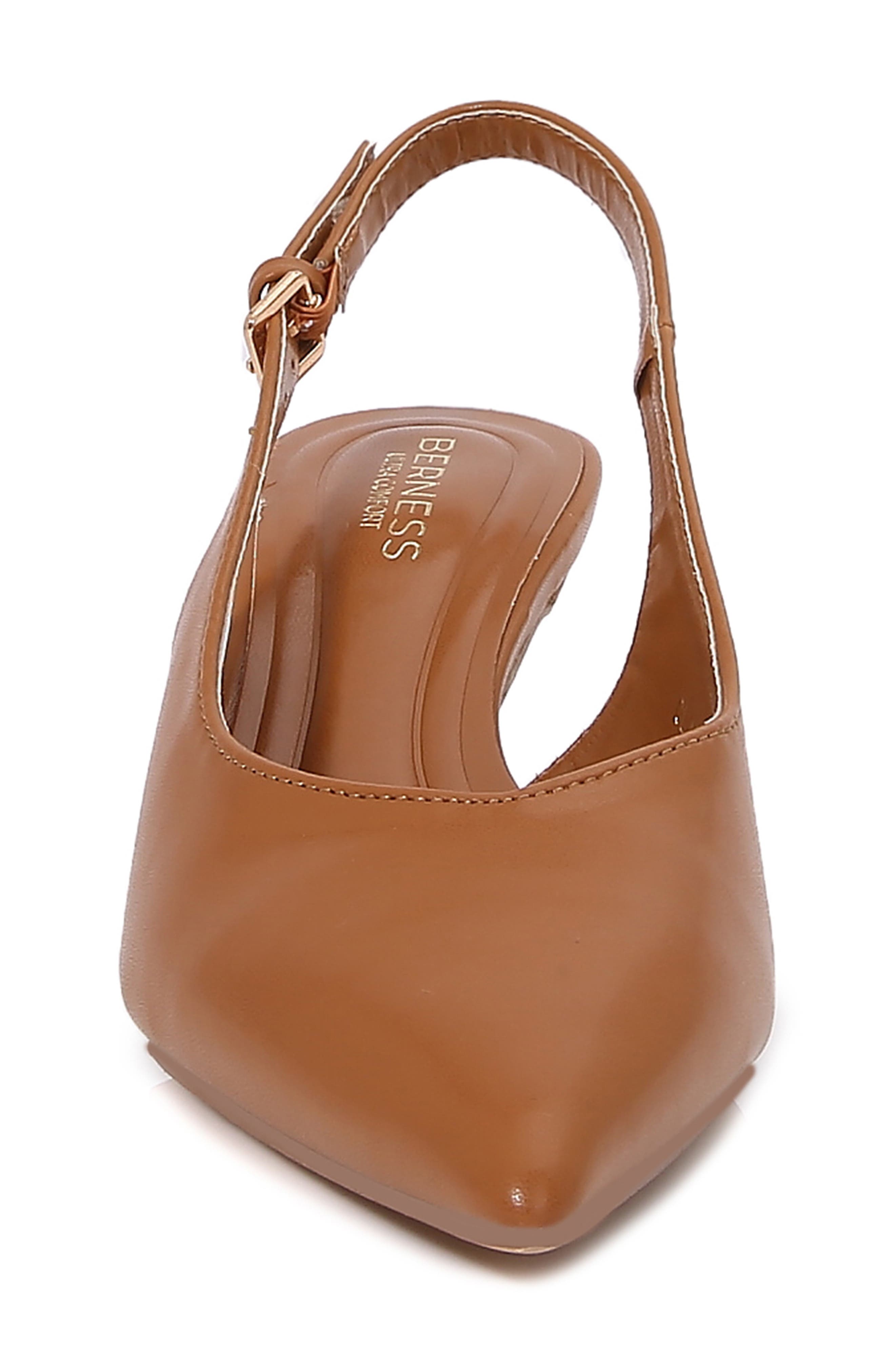Clarabelle Pointed Toe Slingback Pump, Alternate, color, CAMEL