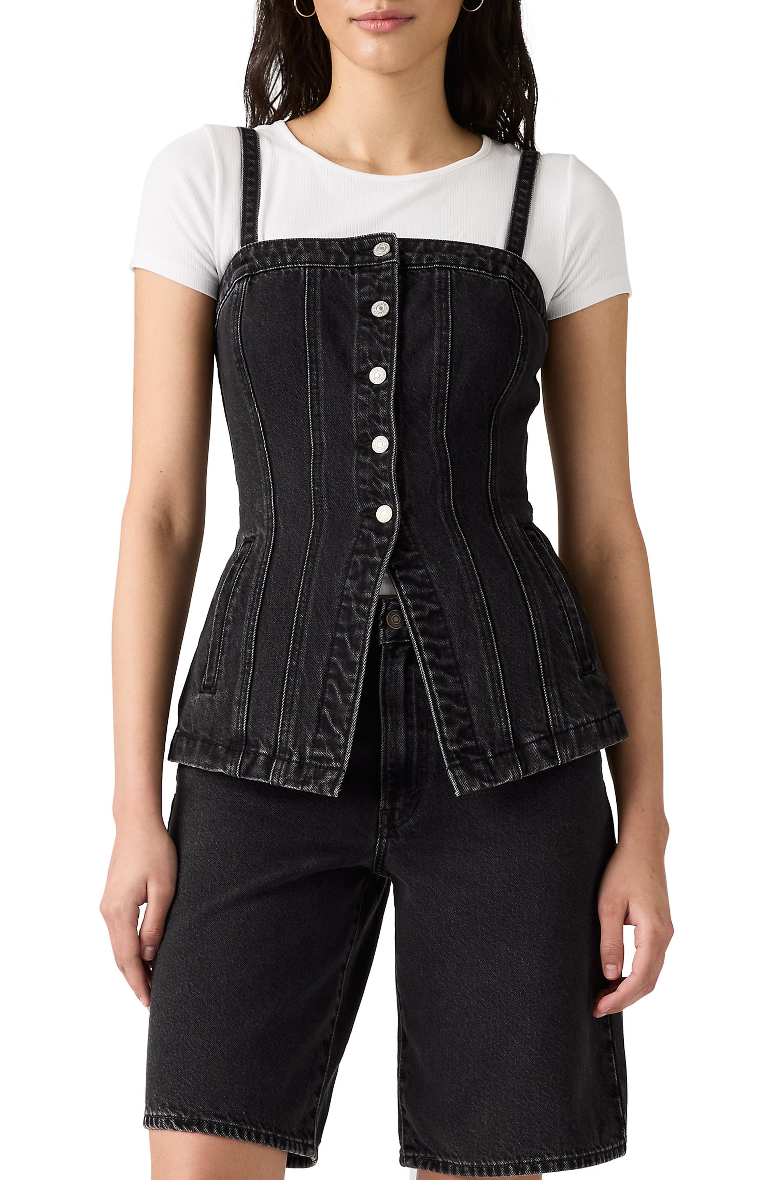 Levi's Tailored Denim Bustier Top
