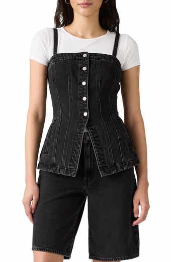 Levi's Tailored Denim Bustier Top