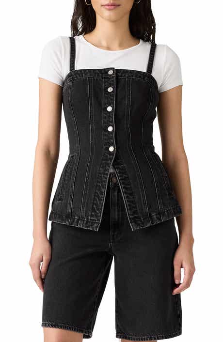 Levi's Tailored Denim Bustier Top