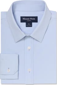 Mizzen+Main Men's Leeward Trim Fit Solid Performance Button-Up Shirt