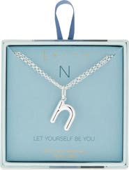 Leith Lowercase Initial Bubble Pendant Necklace