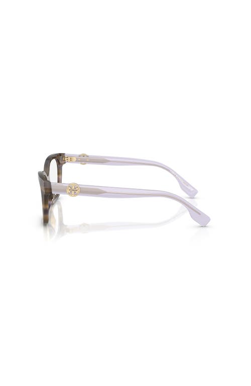 Tory Burch 49mm Square Optical Glasses In Transparent