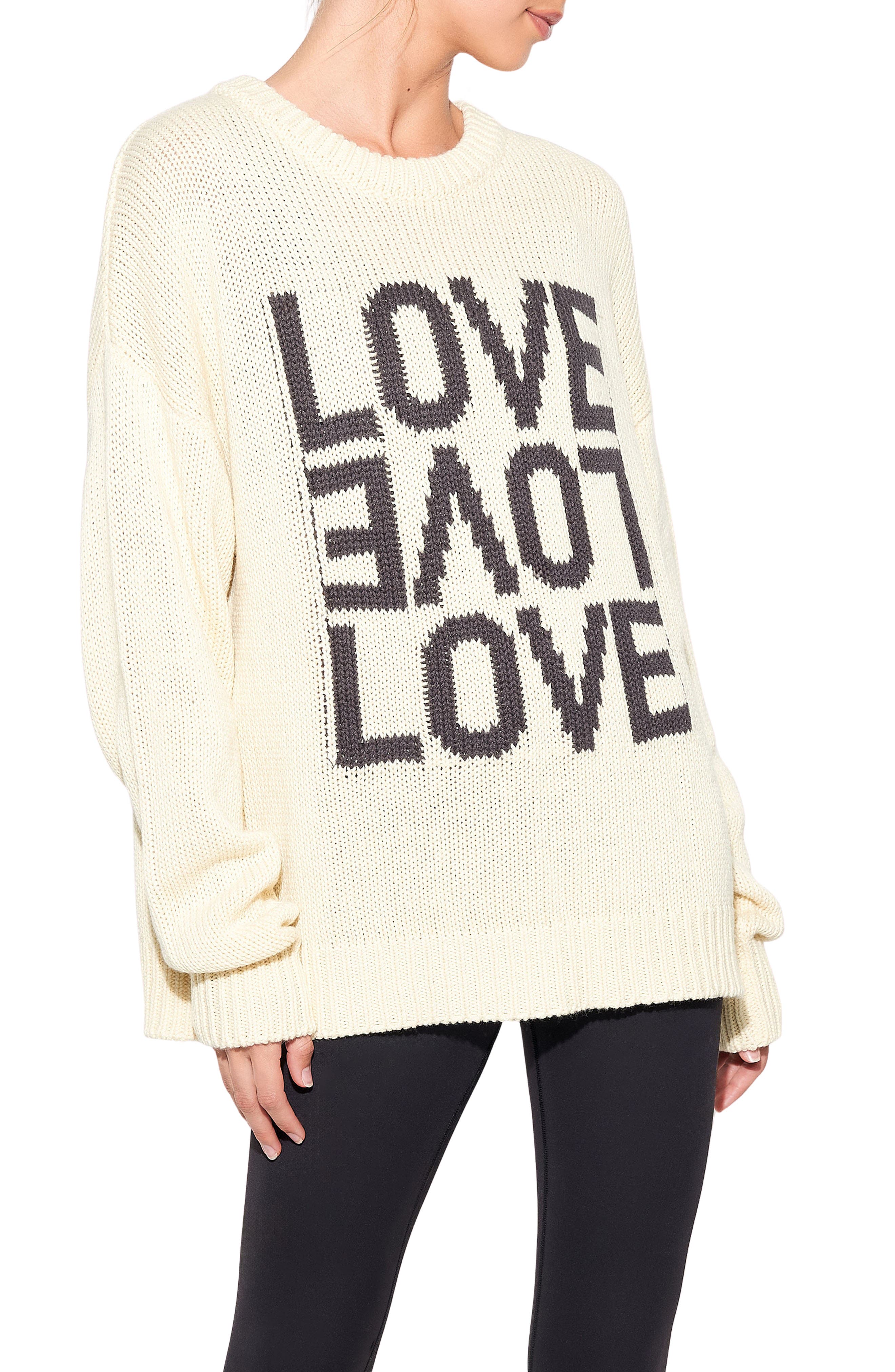 Spiritual Gangster Love Mantra Cotton & Cashmere Graphic Sweater