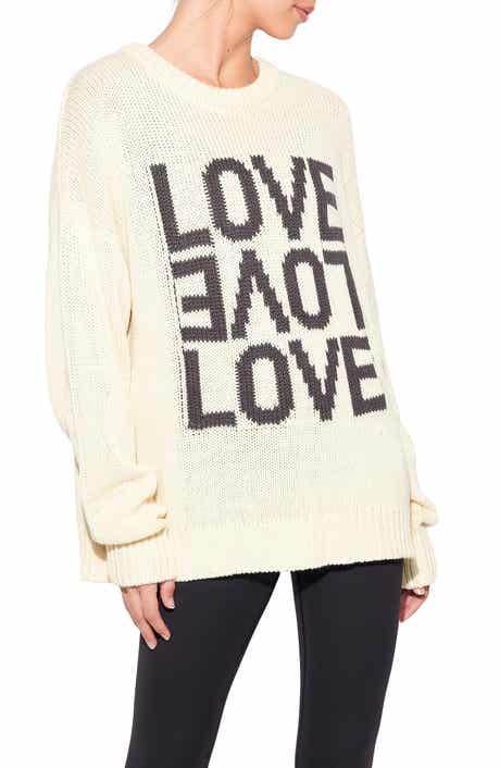 Spiritual Gangster Love Mantra Cotton & Cashmere Graphic Sweater