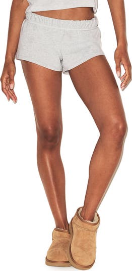 Foldover Cotton Blend Jersey Shorts