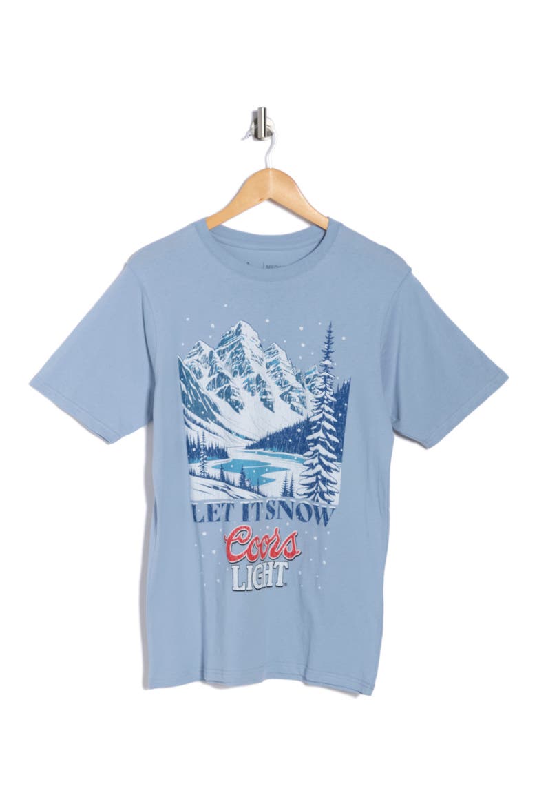 Coors® Let It Snow Graphic T-Shirt, Alternate, color, LIGHT BLUE