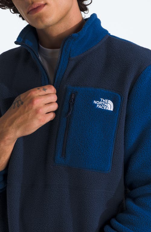 The North Face Yumiori Half Zip Recycled Fleece Pullover In Blue