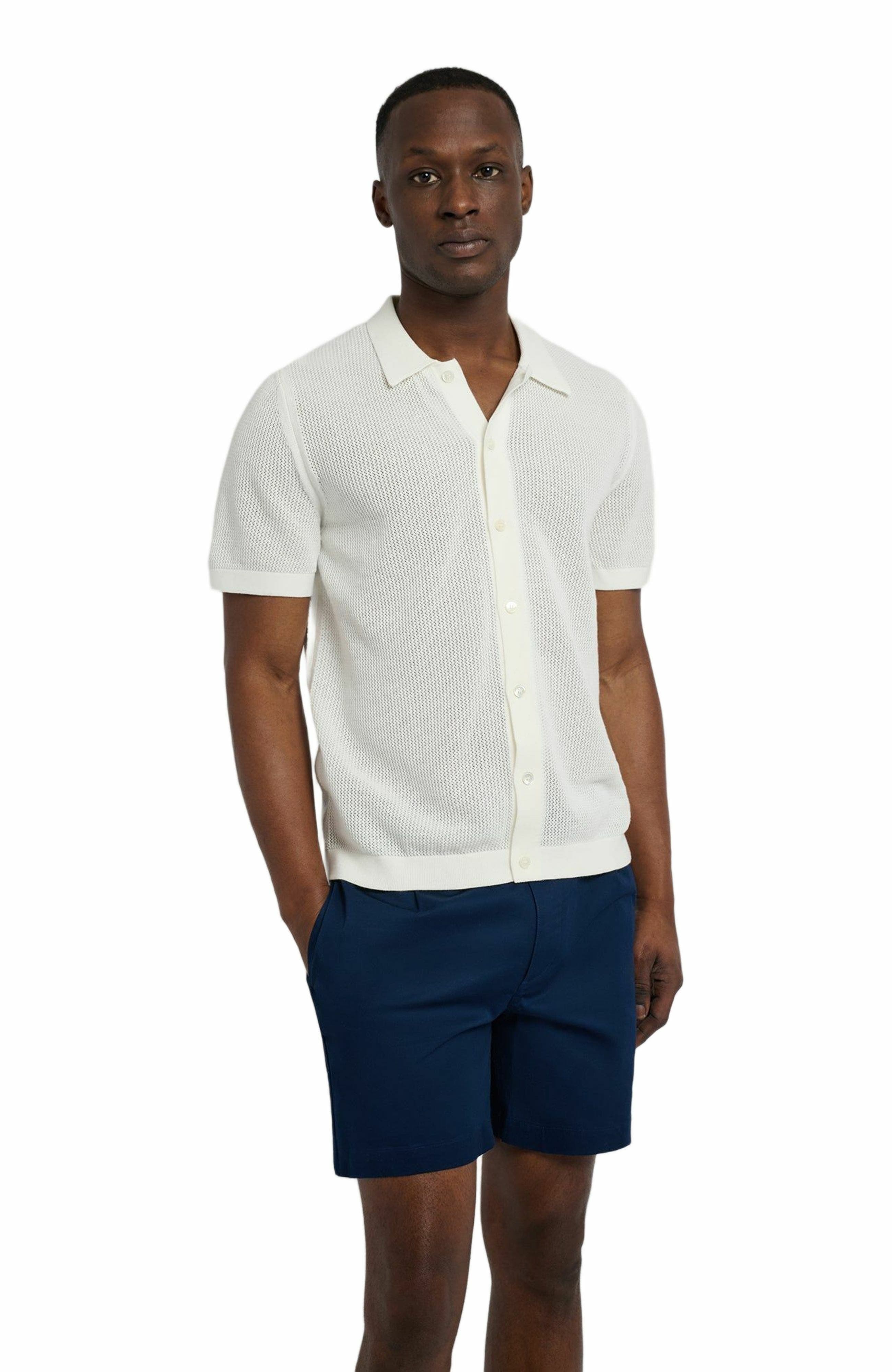 Crochet Knit Button Up Shirt - image 2