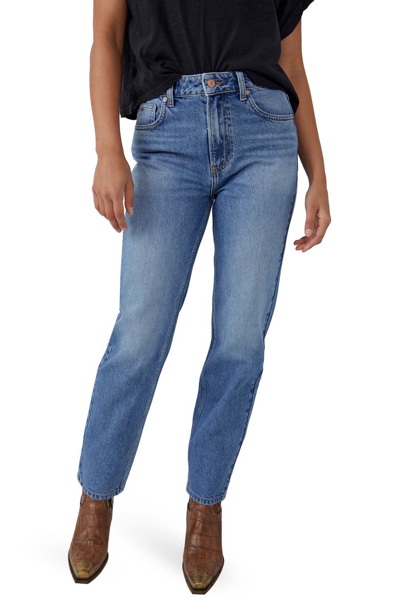 Free People We the Free Pacifica High Waist Nonstretch Straight Leg Jeans, Main, color,