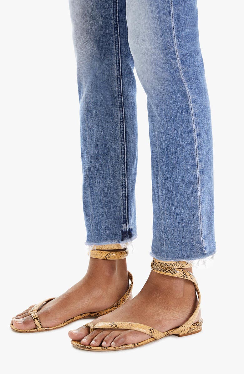 The Dazzler Mid Rise Ankle Fray Jeans