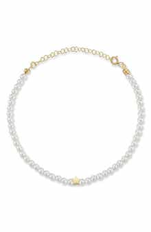 Cultured Pearl Star Charm Bracelet