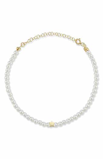Cultured Pearl Star Charm Bracelet