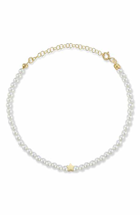 Cultured Pearl Star Charm Bracelet