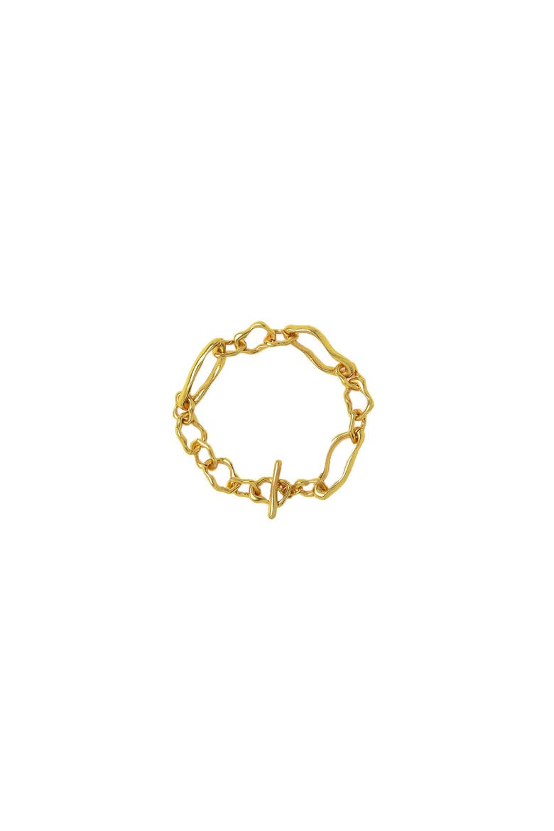 Etta Chain Bracelet, Main, color, Brass