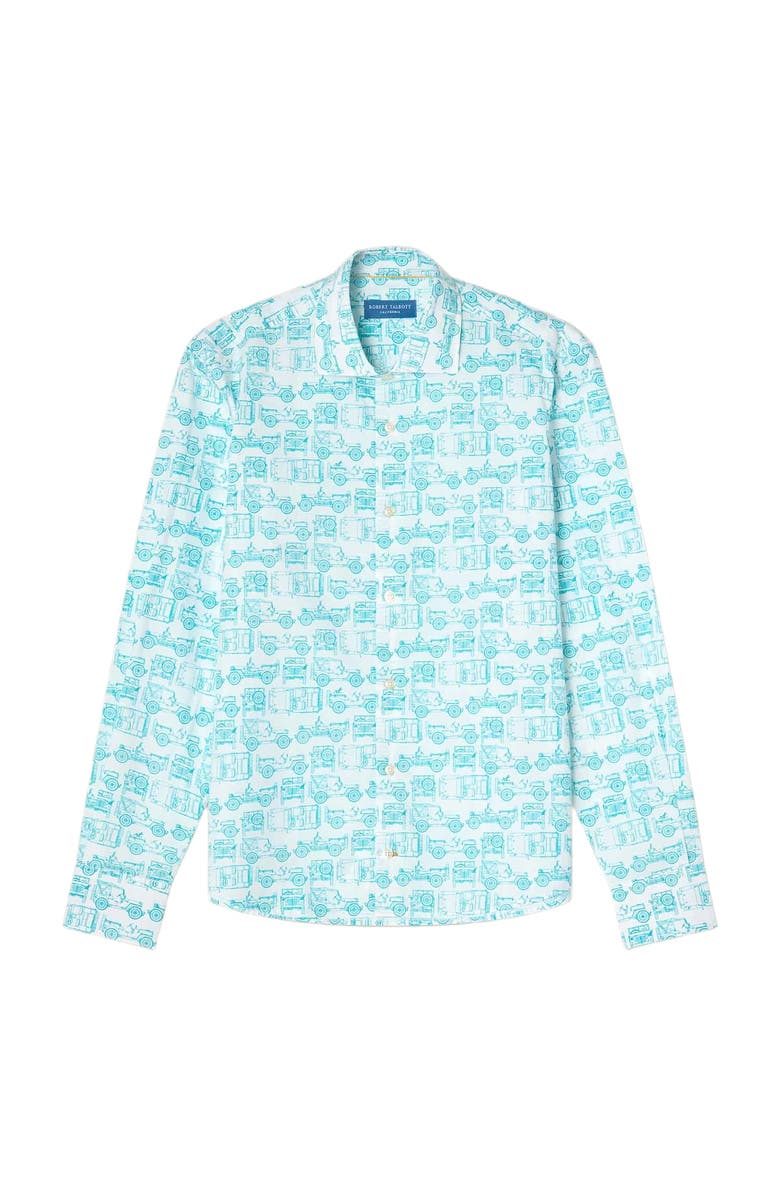 Robert Talbott Reynolds Printed SUV Shirt, Alternate, color, White And Green