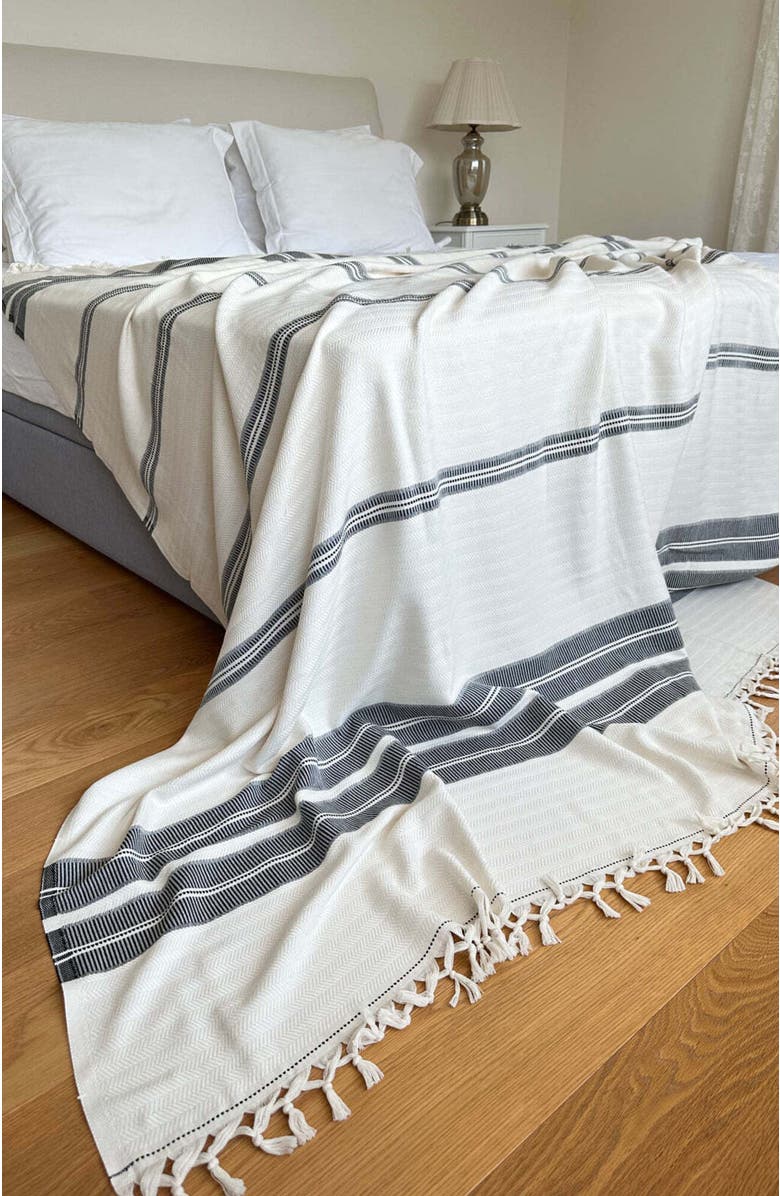 Olive & Linen Costa Turkish Blanket, Alternate, color, 