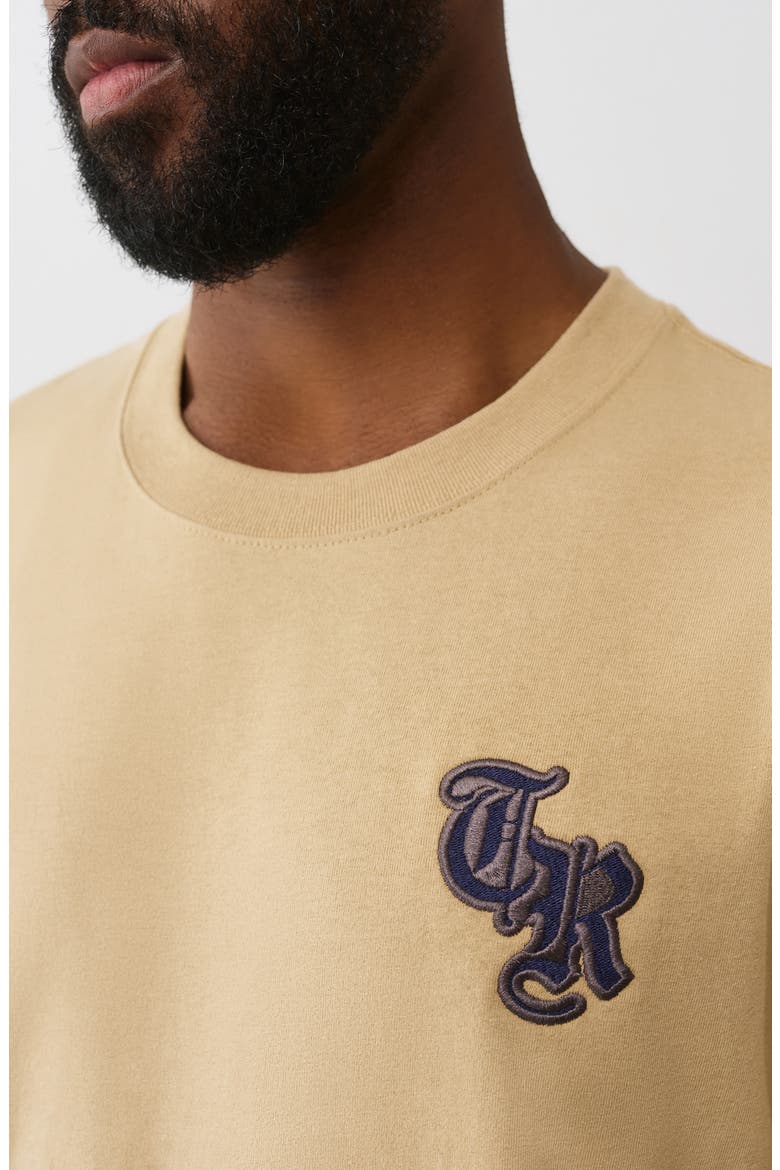 Heavy Logo Cotton T-Shirt, Alternate, color, TRAVERTINE