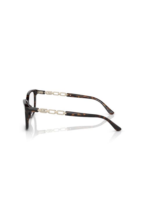 Michael Kors 54mm Rectangle Optical Glasses In Brown