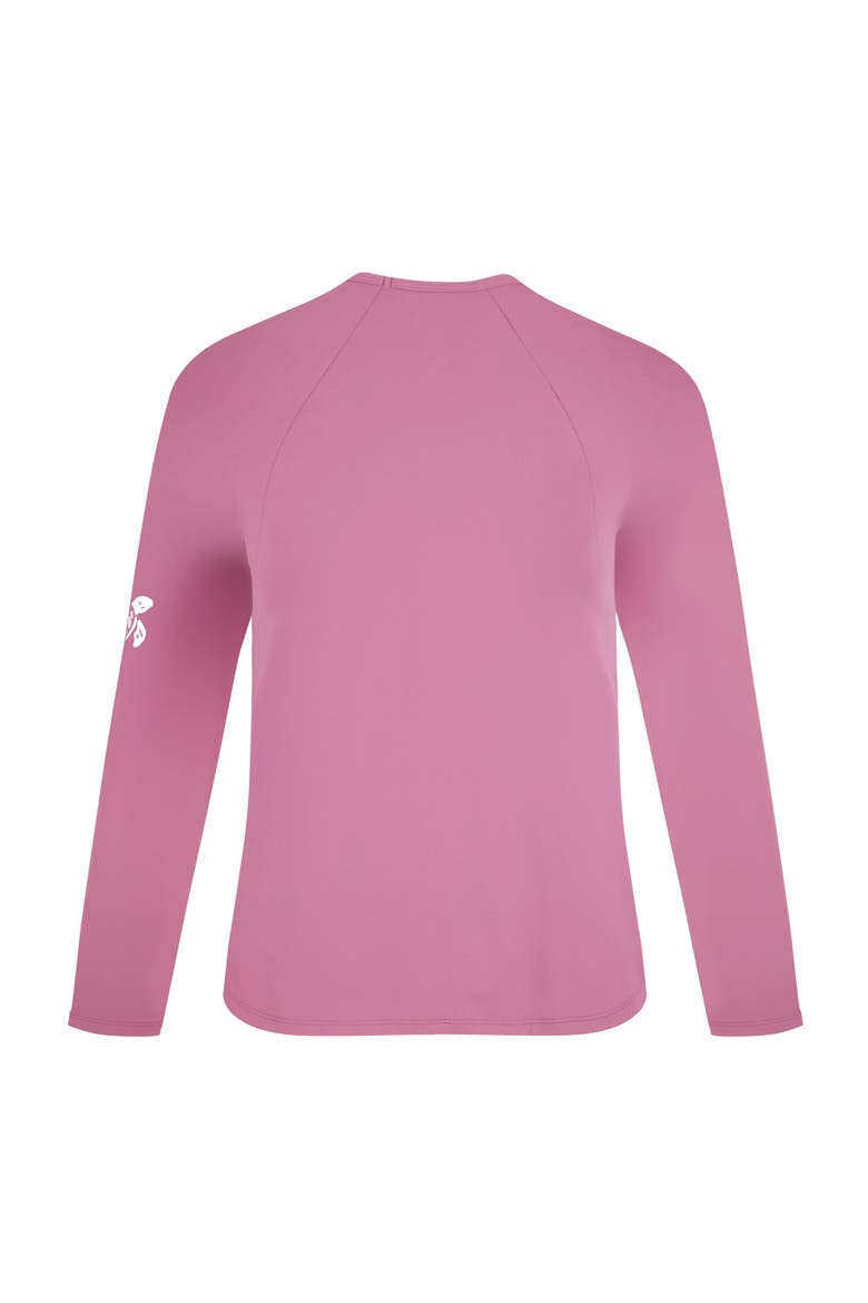 Women Long Sleeves Rashguard Top Solid, Alternate, color, boudoir