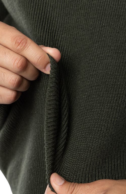 Spring + Mercer Ribbed Turtleneck Sweater In Olive