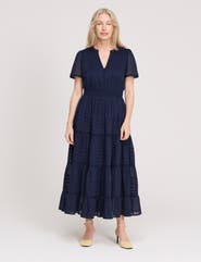 Finery London Petite Juniper Short Sleeve Midi Dress