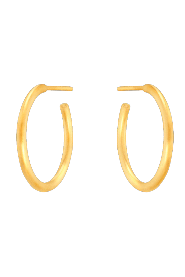 Medium Hoop Earrings, Main, color, Gold 9k