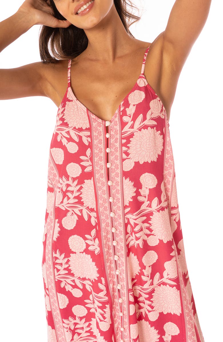 Maaji Candy Flowery Oasis Cover-Up Dress, Alternate, color, Bright Red