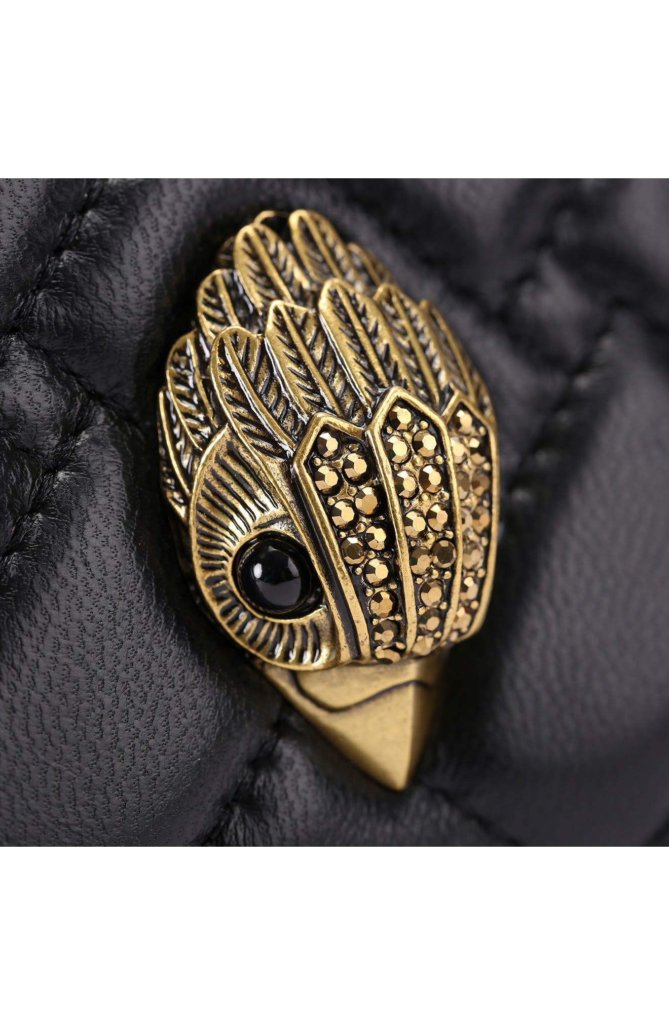 Kurt Geiger London Mini Kensington Quilted Leather Cosmetics Case, Alternate, color, 